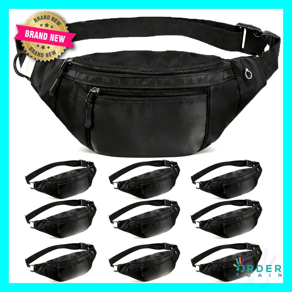 Crossbody Fanny Pack Large Capacity Adjustable Strap Waterproof Oxford Travel